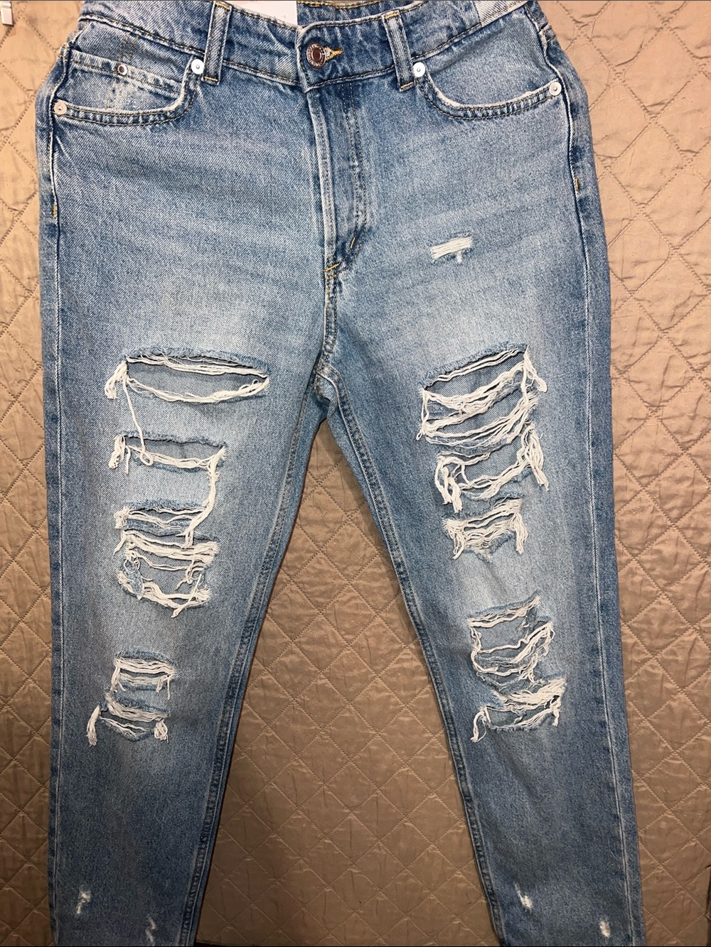 H&M Distressed Low Waist Boyfriend Jeans